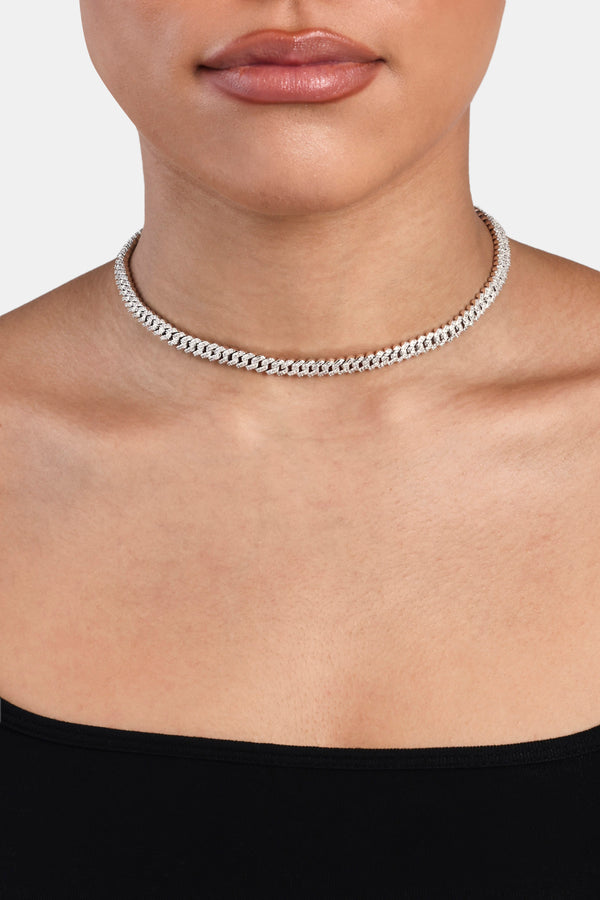 5mm Iced Prong Cuban Chain Choker