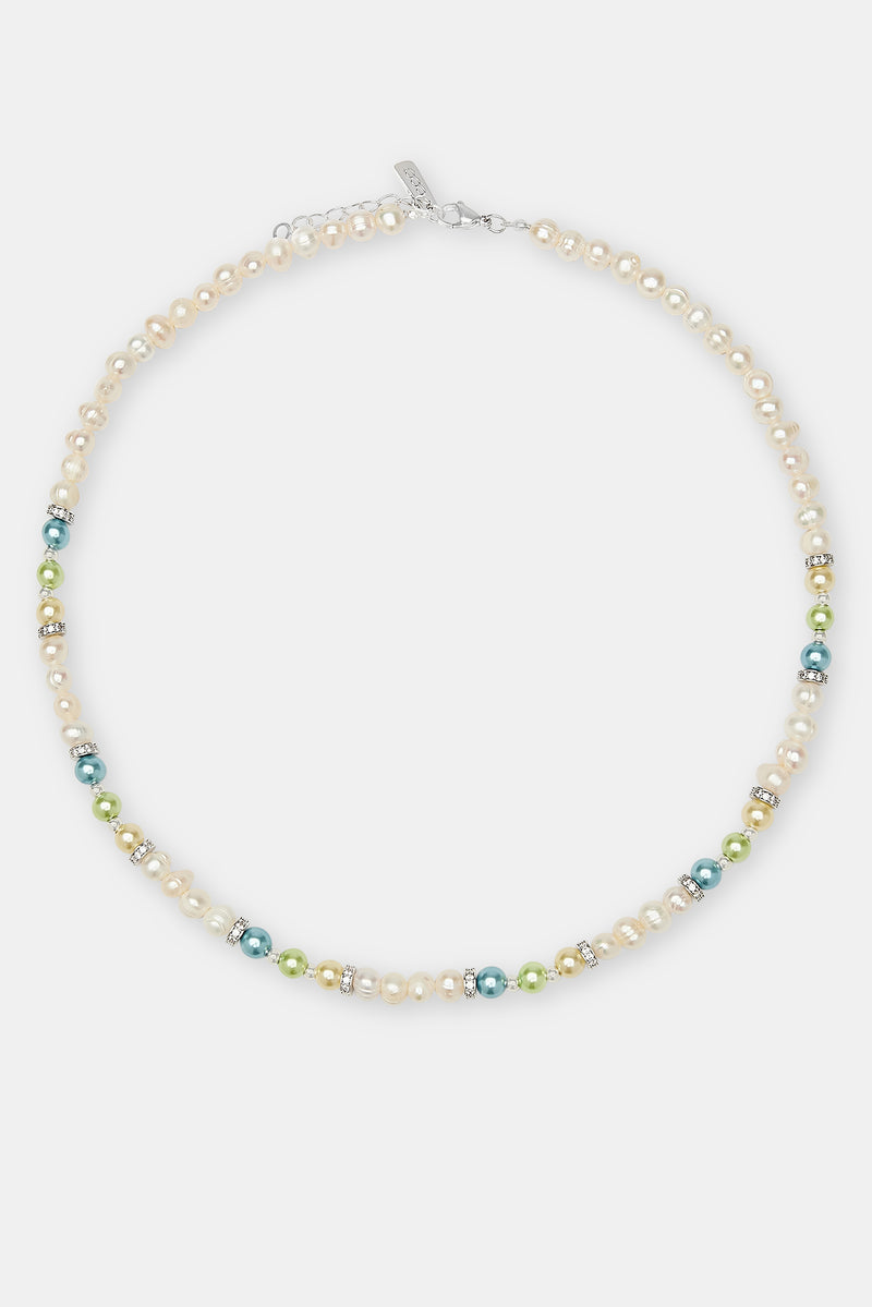 Freshwater Pearl Bead & Ice Necklace