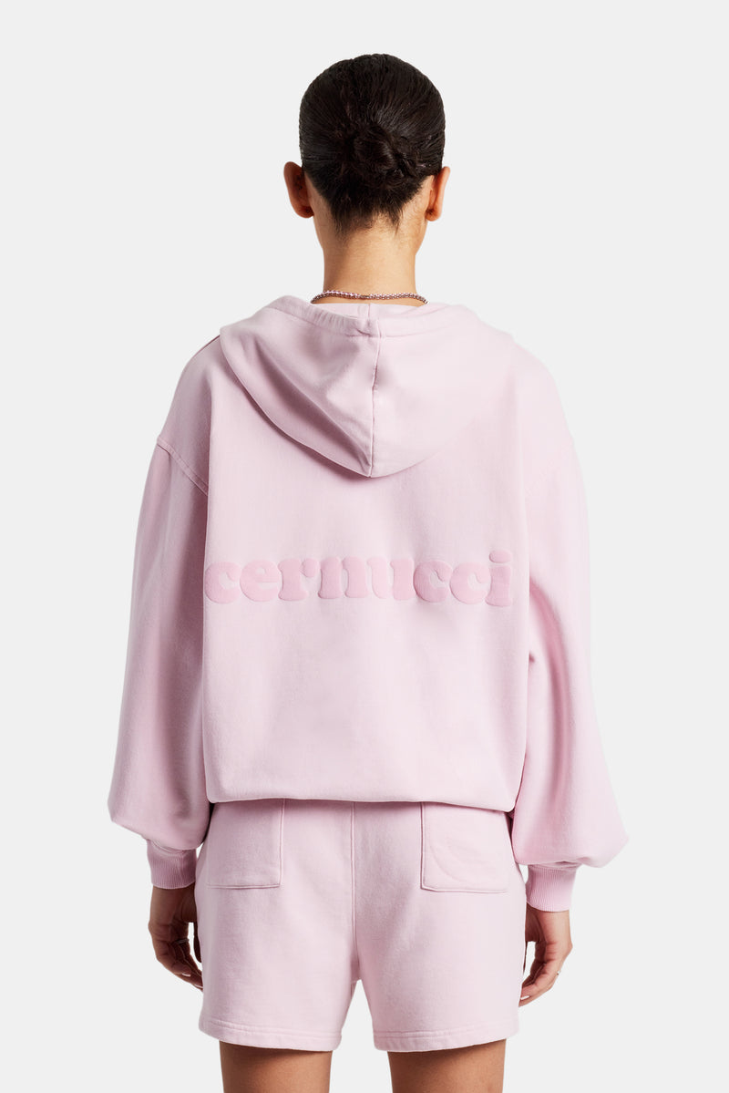 Cernucci Zip Through Hoodie - Pink