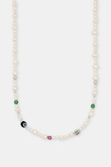 Multi Colour Ice Ball Freshwater Pearl Necklace