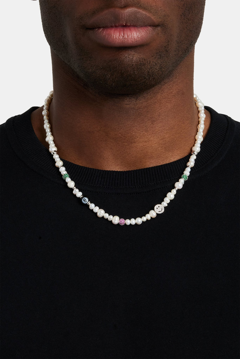 Multi Colour Ice Ball Freshwater Pearl Necklace