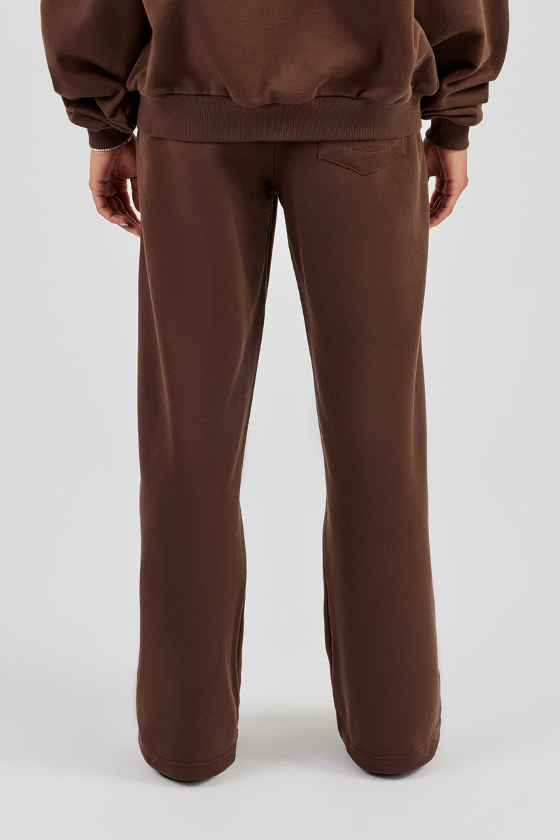 Cernucci Wide Leg Jogger - Chocolate
