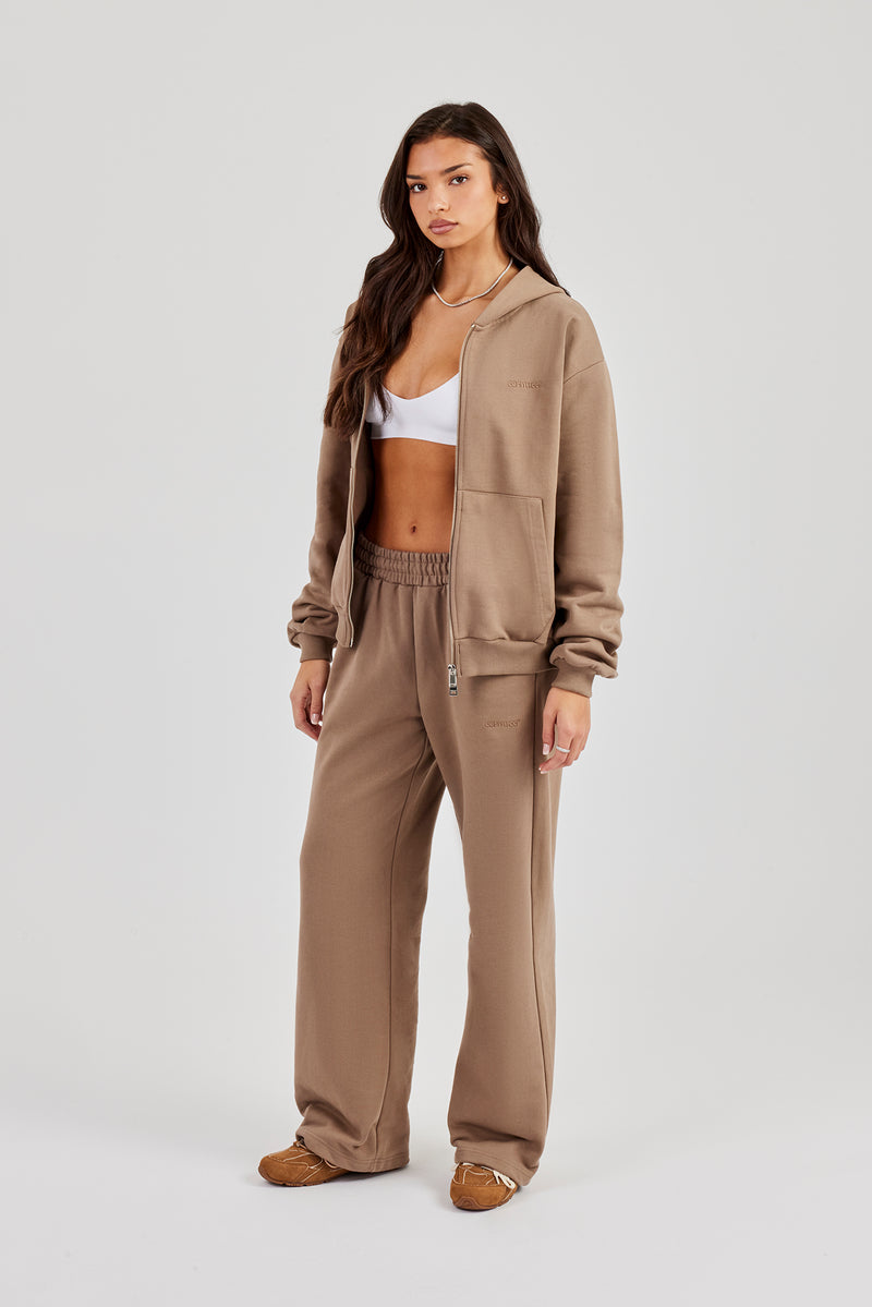 Cernucci Wide Leg Jogger - Taupe