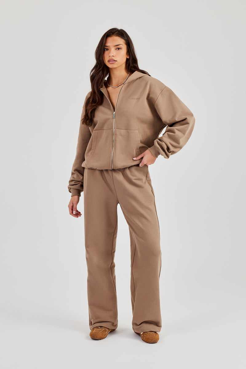 Cernucci Wide Leg Jogger - Taupe