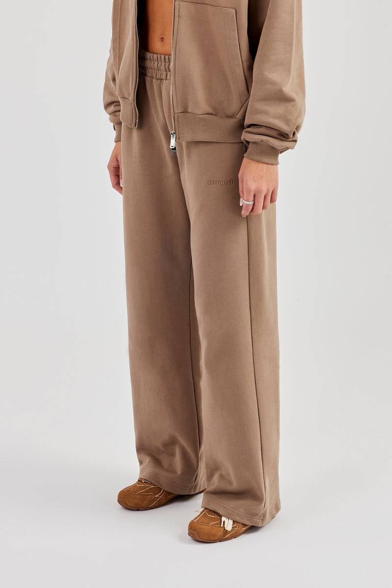 Cernucci Wide Leg Jogger - Taupe