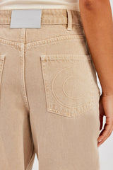 Baggy Fit Overdye Jeans - Washed Stone