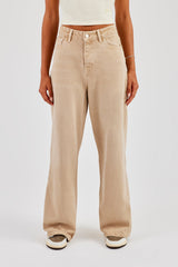 Baggy Fit Overdye Jeans - Washed Stone