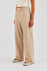 Baggy Fit Overdye Jeans - Washed Stone