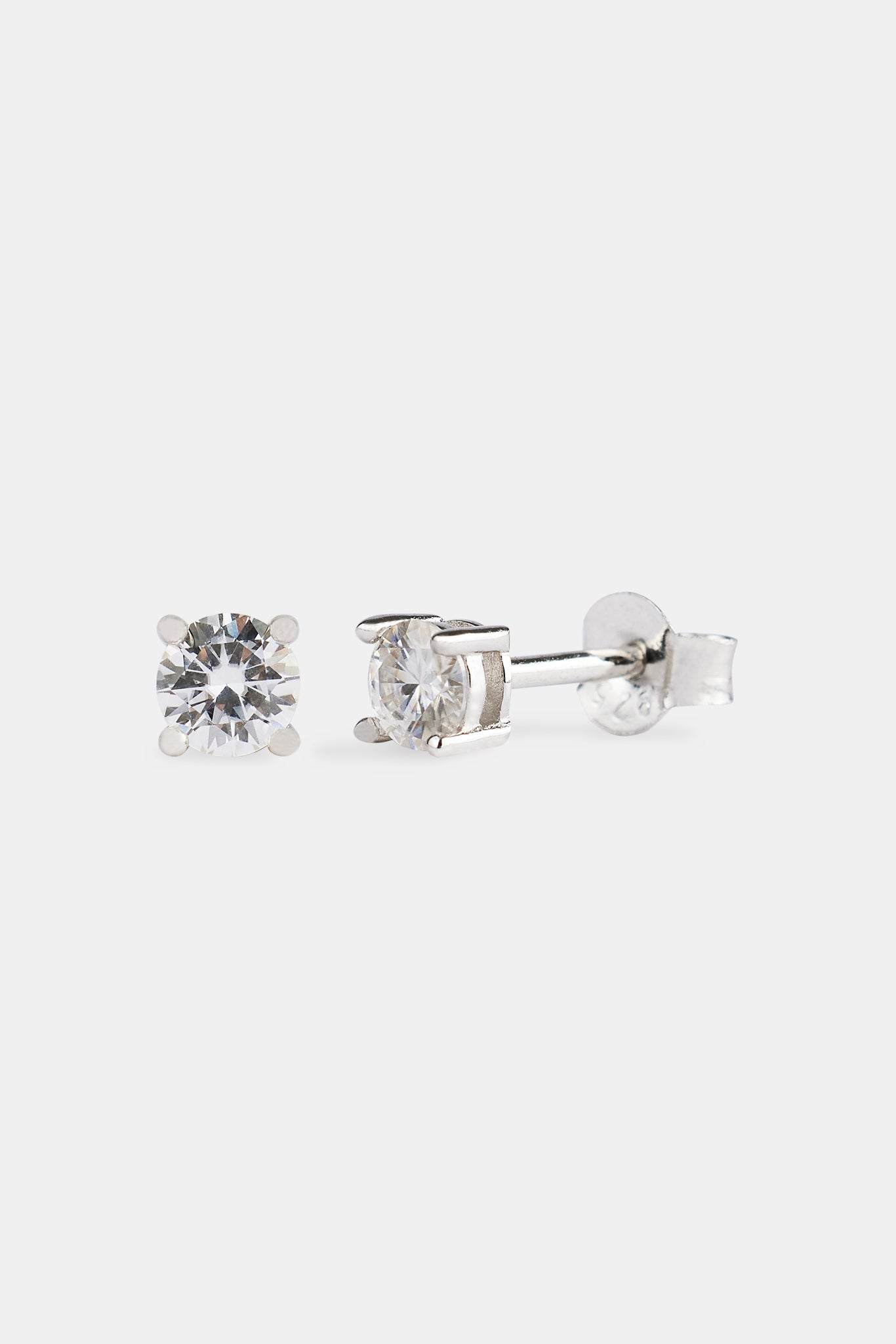 Moissanite 4mm 925 Stud Earrings