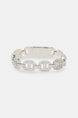 Chunky Iced Baguette Link Bracelet - 14mm