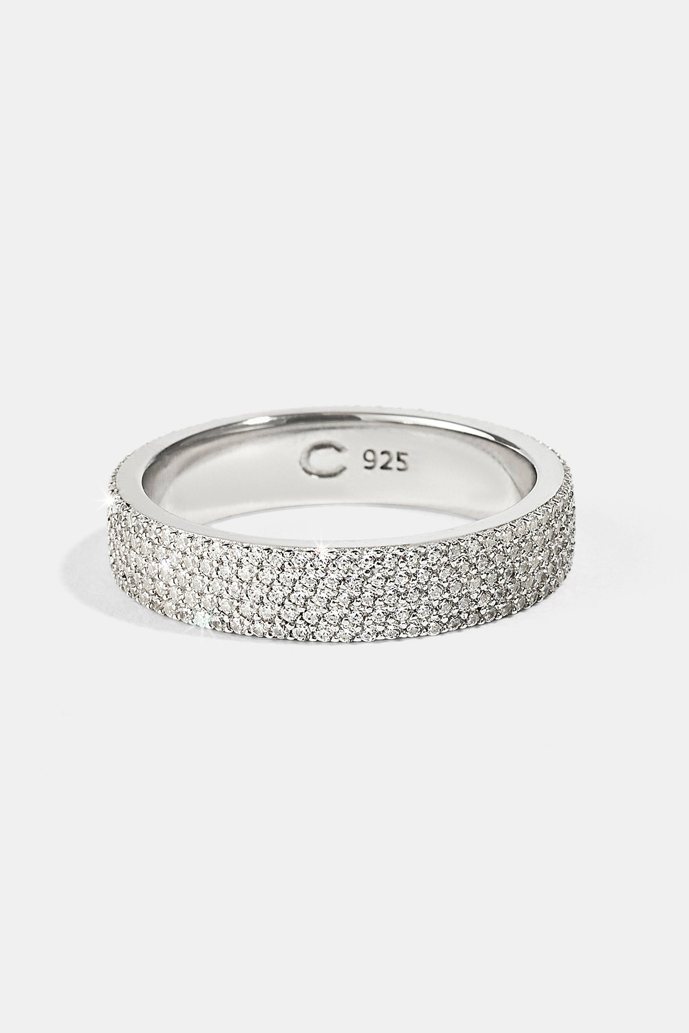 5 Row Tennis Ring - 6mm - White