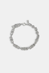 Iced Ball Link Bracelet - 8mm