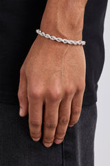 Iced Rope Bracelet - 6mm - White