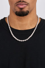 Iced Rope Chain - 6mm - White