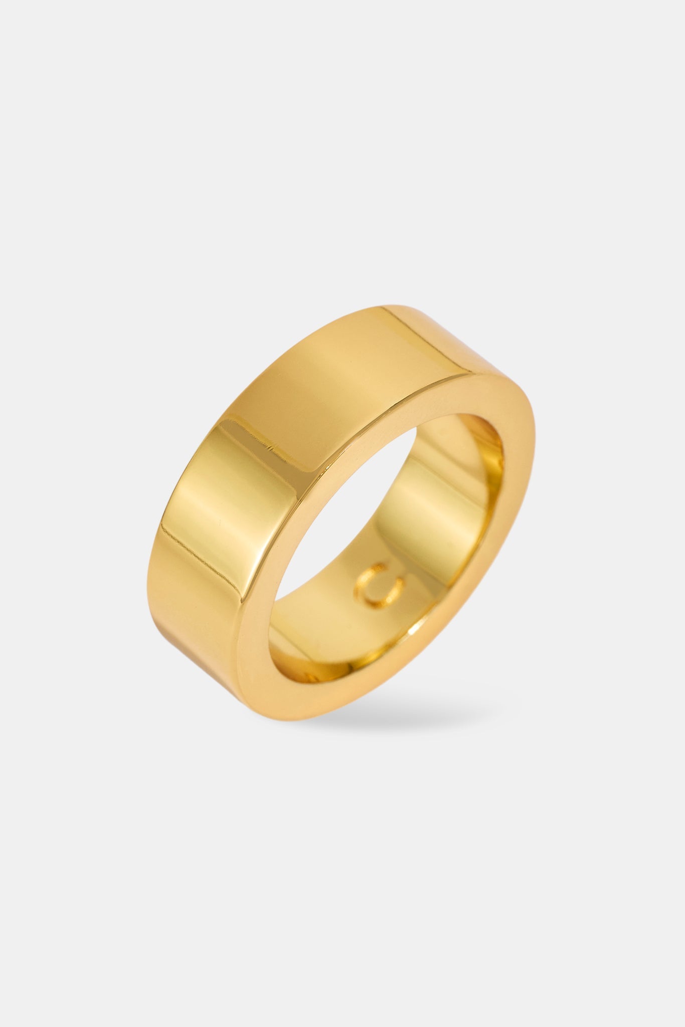 Polished Band Ring - 8mm - Gold