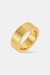 Polished Band Ring - 8mm - Gold