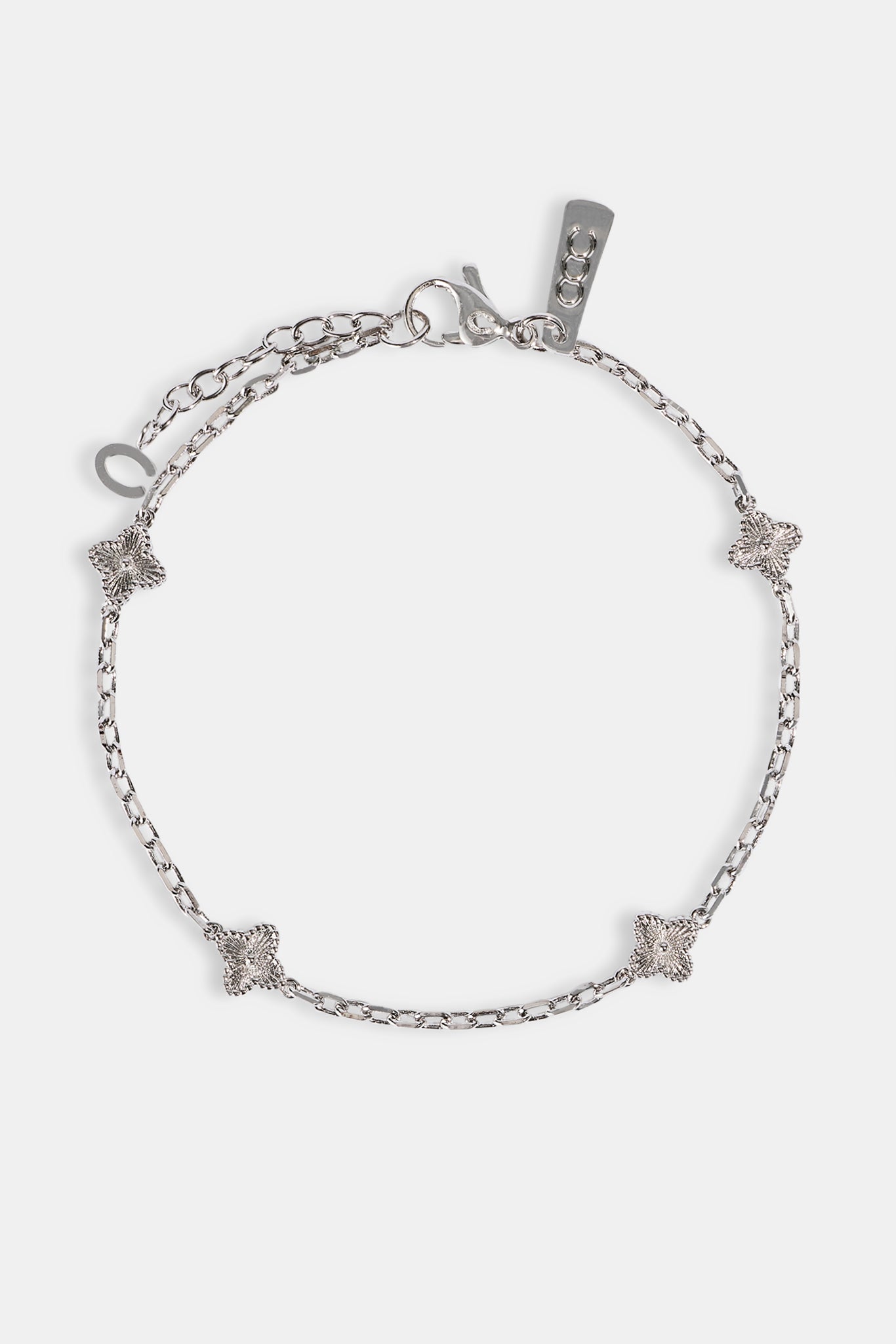 Polished Motif Rolo Bracelet - 8mm