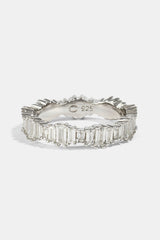 Iced Baguette Cut Ring - 5mm - White
