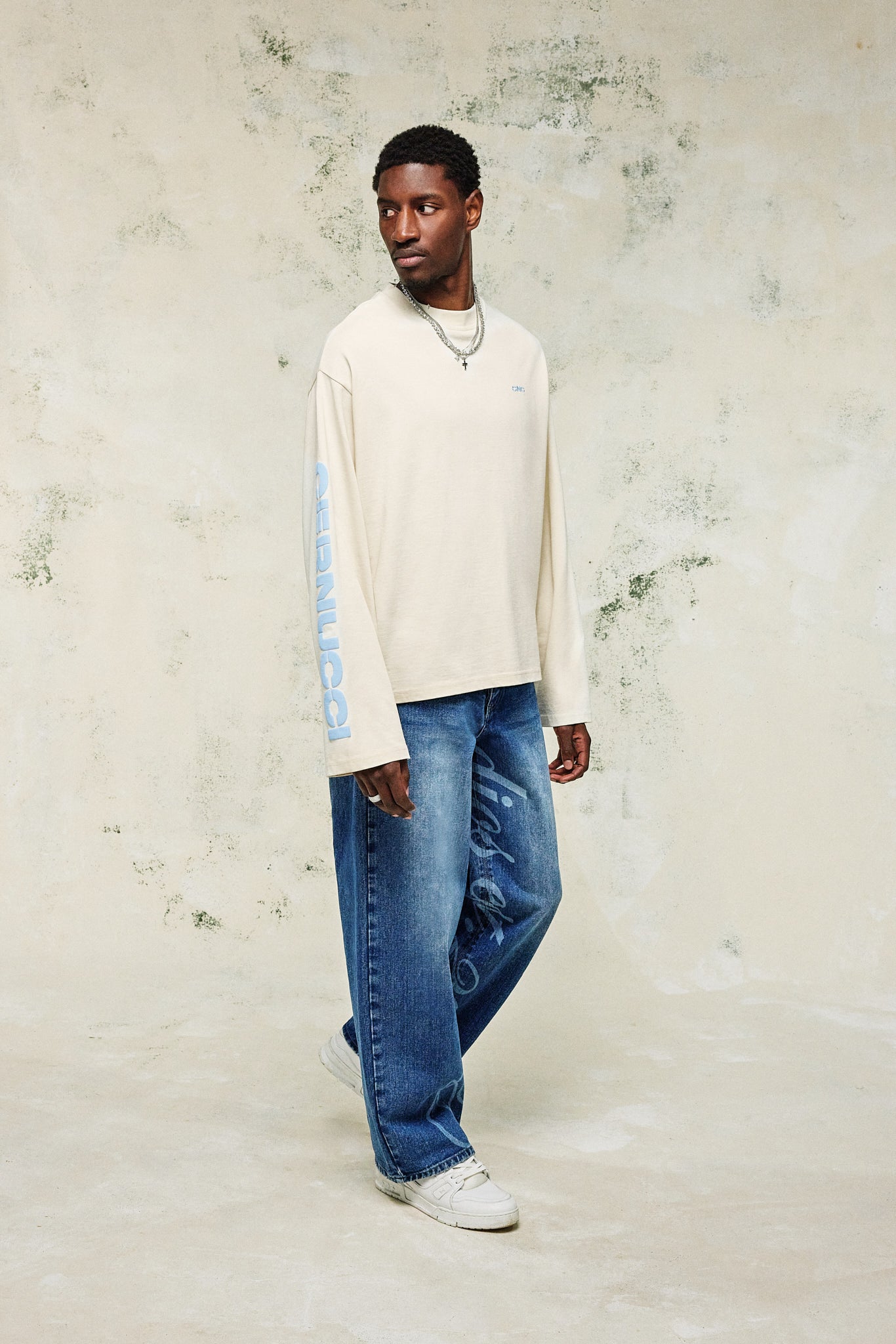 Sleeve Printed Long Sleeve T-Shirt