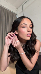 Rhinestone Taping Cropped Funnel Neck Tracksuit - Black