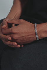 Iced Cuban Bracelet - 6mm - White