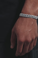 Iced Cuban Bracelet - 8mm - White