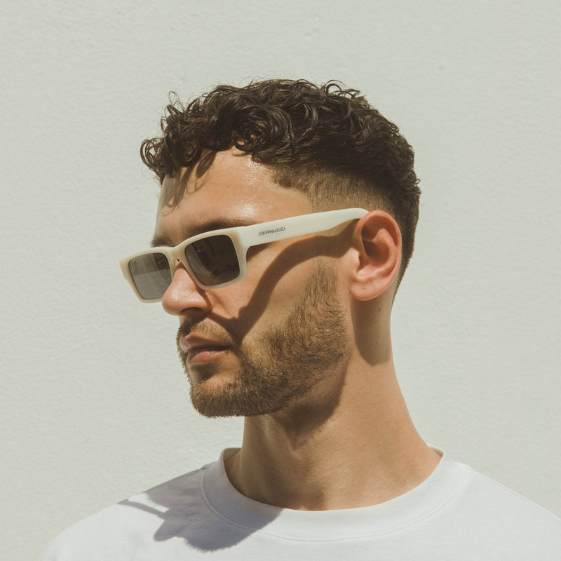 Rectangular Sunglasses - Ecru