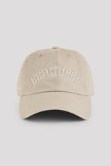 Womens Embroidered Cap - Washed Stone