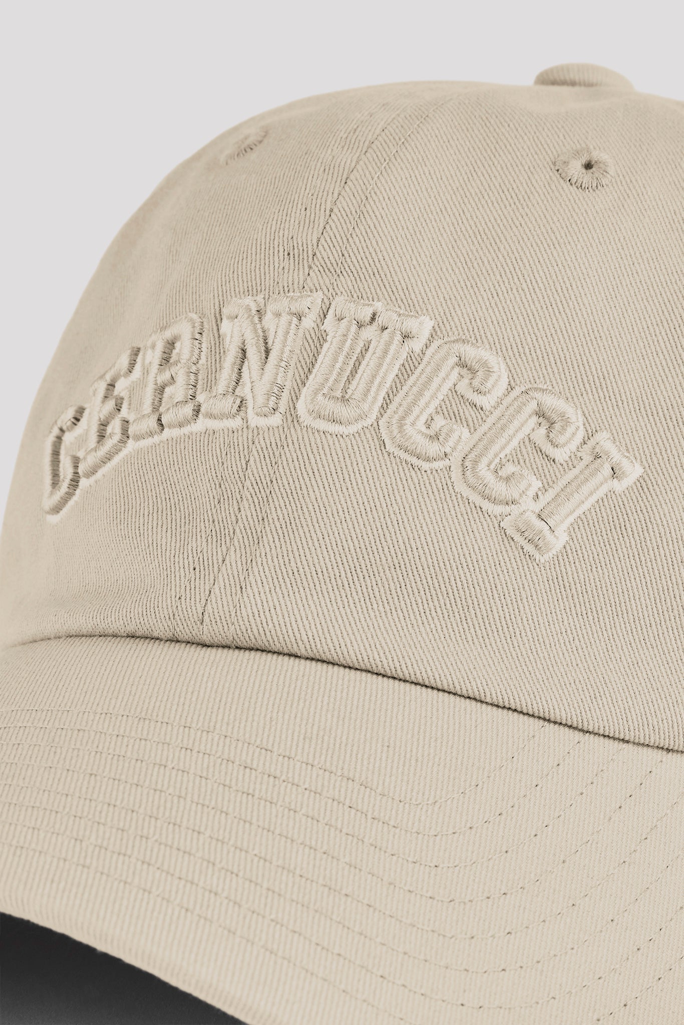 Womens Embroidered Cap - Washed Stone
