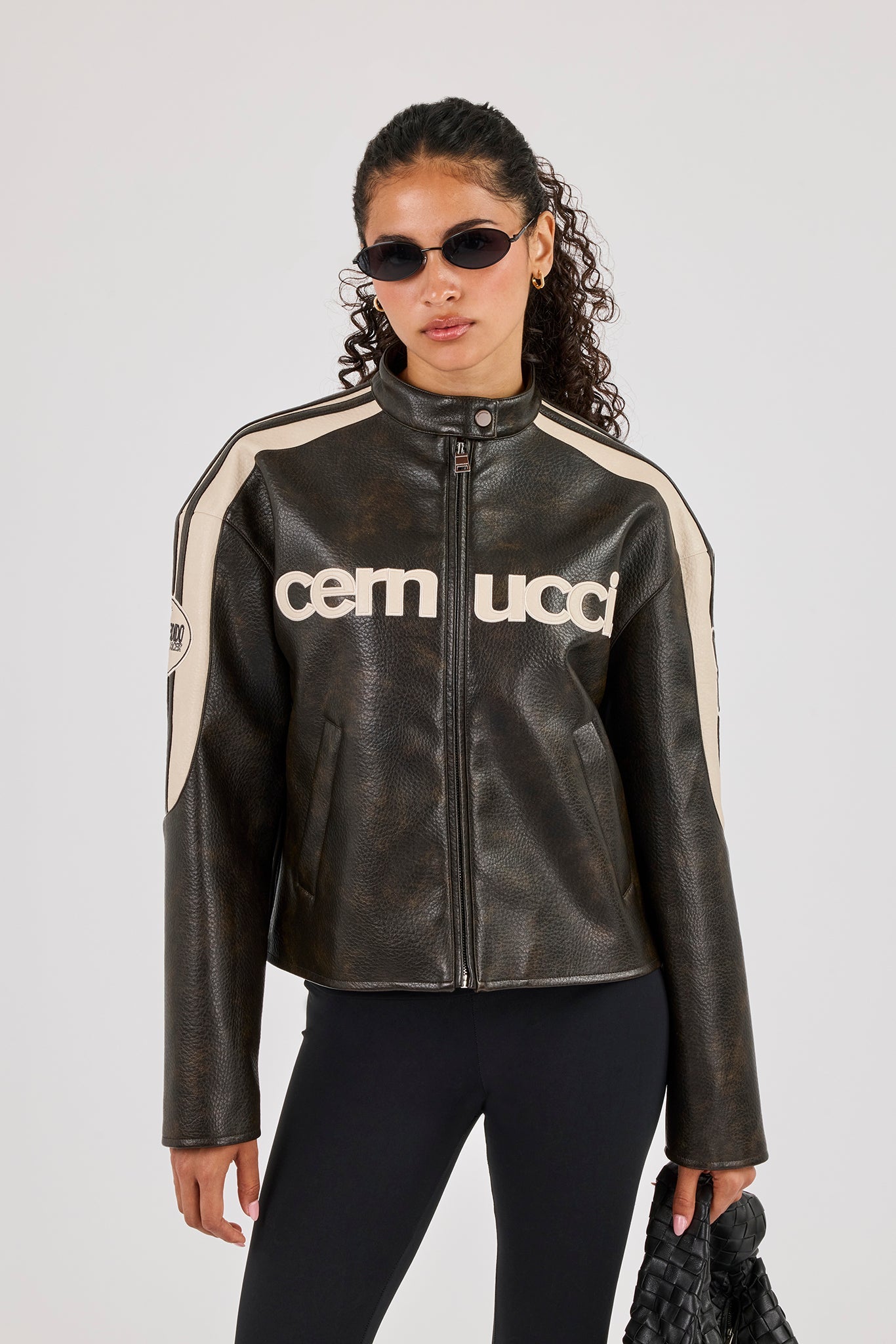 PU Cernucci Moto Jacket - Brown