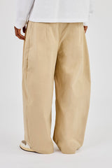 Barrel Leg Trouser - Beige