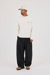 Barrel Leg Trouser - Black