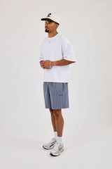 Relaxed Check Short - Navy