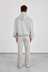 Zip Hooded Panelled Scuba Jacket & Relaxed Scuba Trouser - Grey