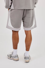 Relaxed Panelled Short - Light Grey