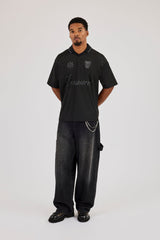 Tonal Cernucci Logo Football Top - Black