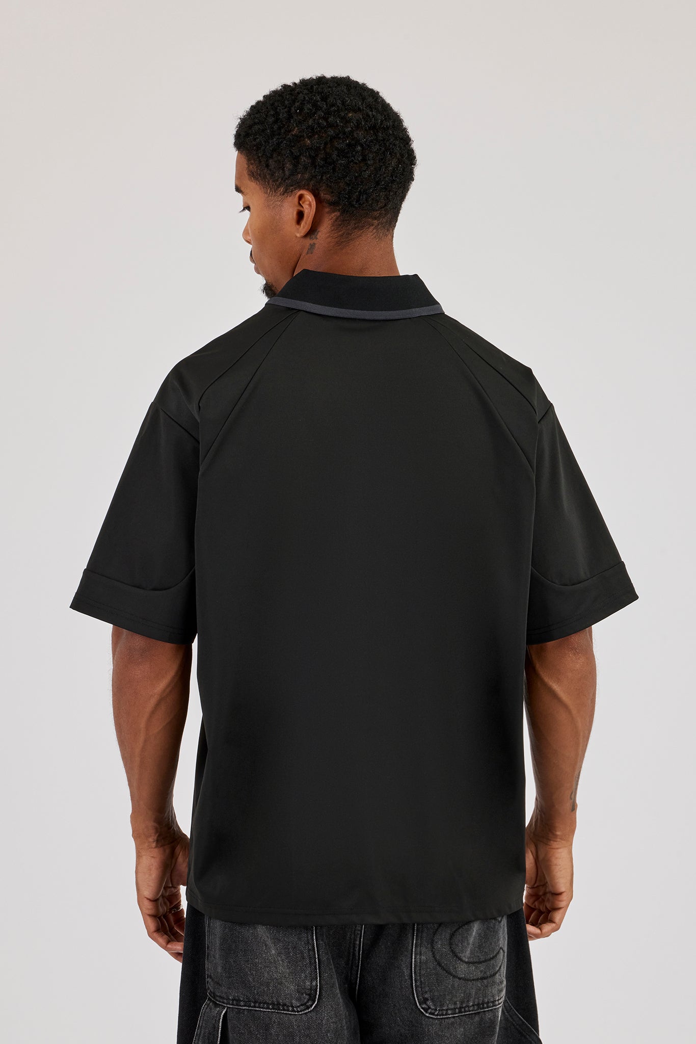 Tonal Cernucci Logo Football Top - Black