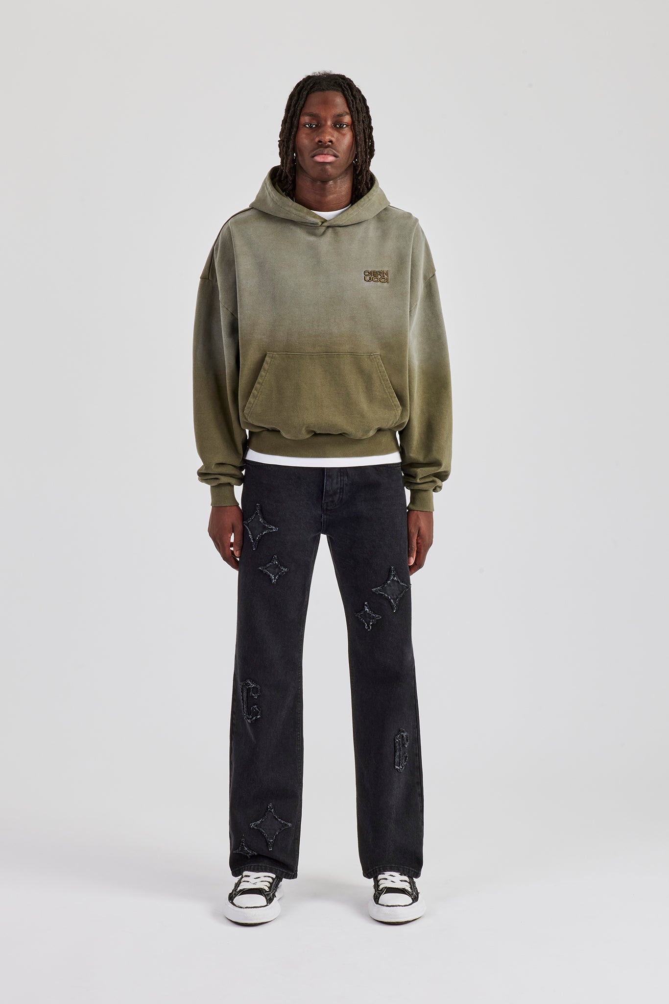 Washed Boxy Hoodie - Khaki | Mens Hoodies & Sweats | Shop OTH