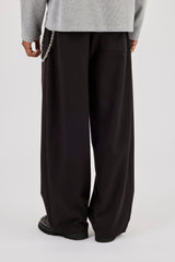 Wide Leg Tailored Trouser - Black