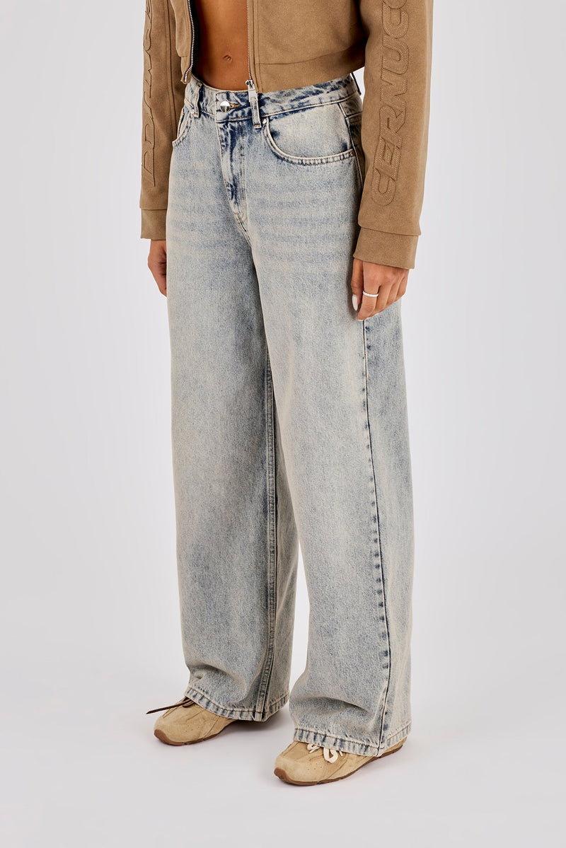 Low Rise Baggy Jean - Antique Wash
