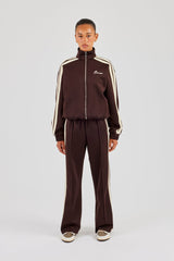 Funnel Neck Butter Yellow Taping Zip Through Tracksuit