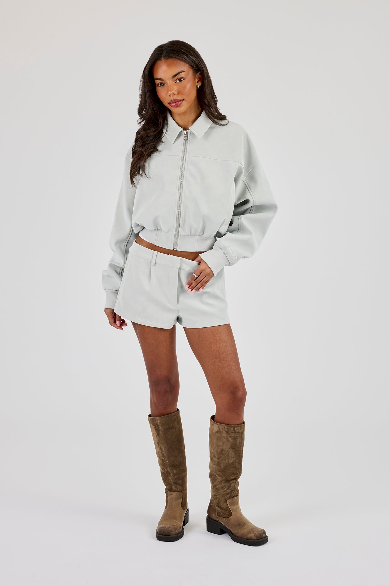 Suede Micro Short - Light Blue