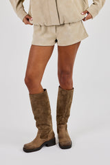 Suede Micro Short - Taupe