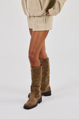 Suede Micro Short - Taupe