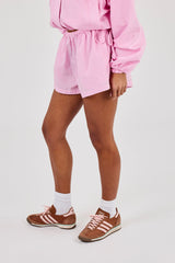 Stripe Nylon Short - Pink