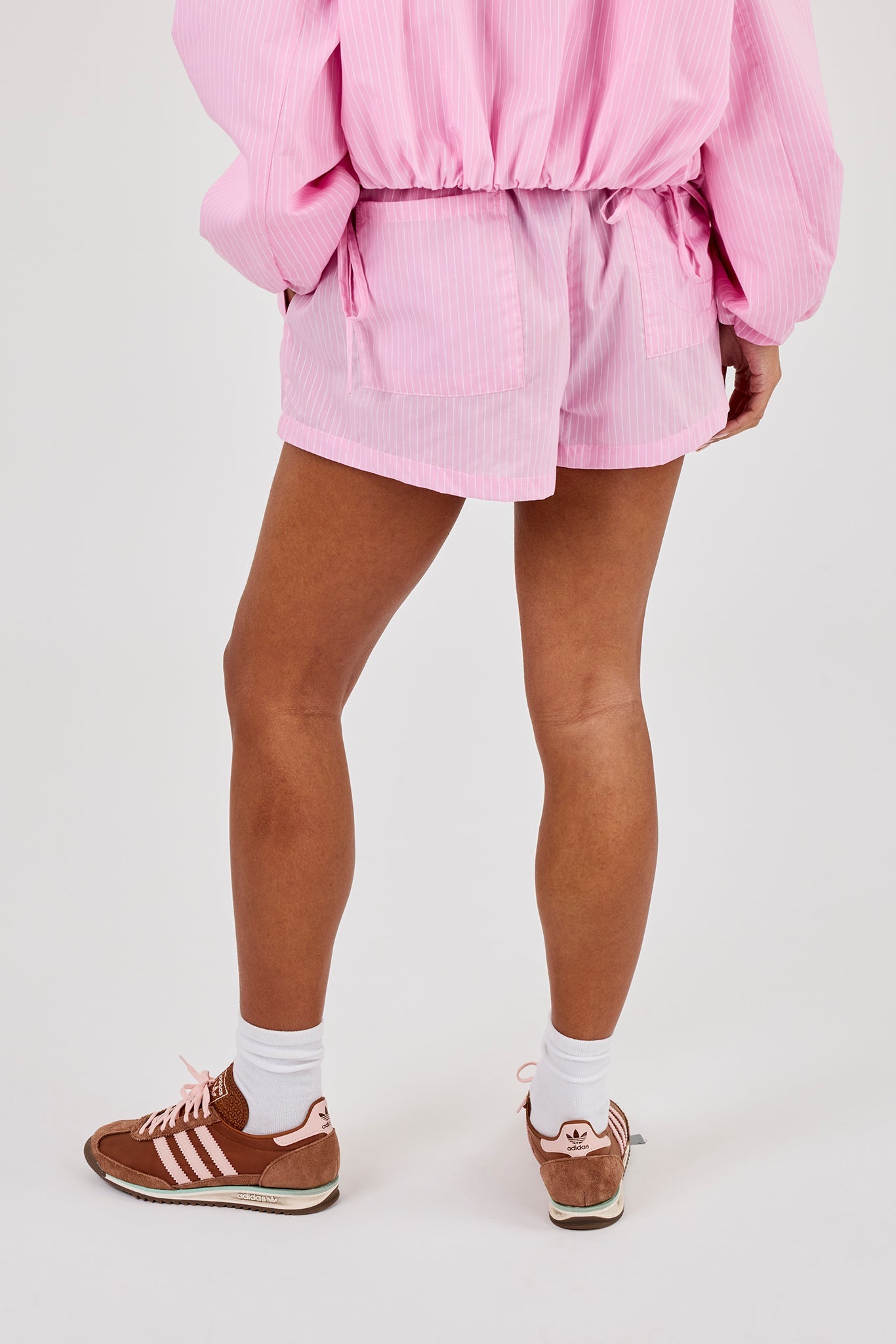 Stripe Nylon Short - Pink