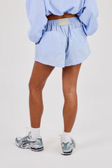 Stripe Nylon Short - Light Blue