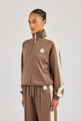 Single Taping Regular Track Jacket - Taupe