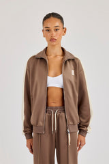 Single Taping Regular Track Jacket - Taupe