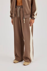 Single Taping Drawcord Track Pant - Taupe